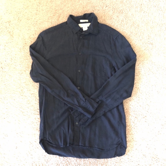 H&M Navy Blue Button Down - Picture 1 of 3